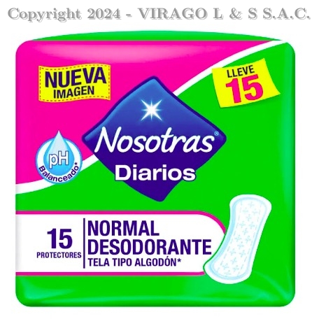 NOSOTRAS DIARIOS NORMAL X 15UN