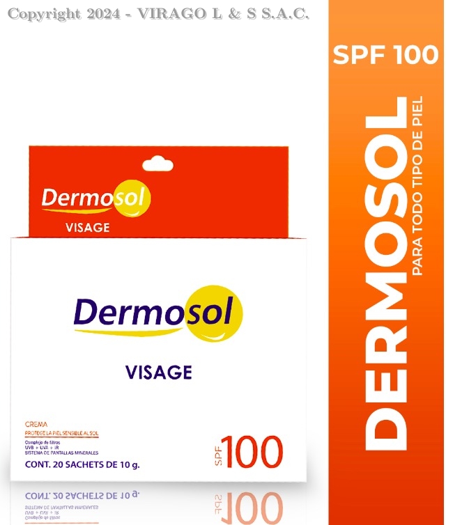 BLOQUEADOR DERMOSOL VISAGE SPF10010*20