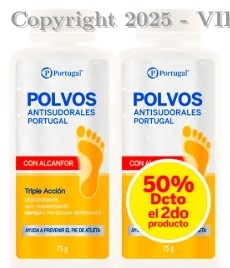 TALCO PORTUGAL  CON ALCANFOR 75G + 75G