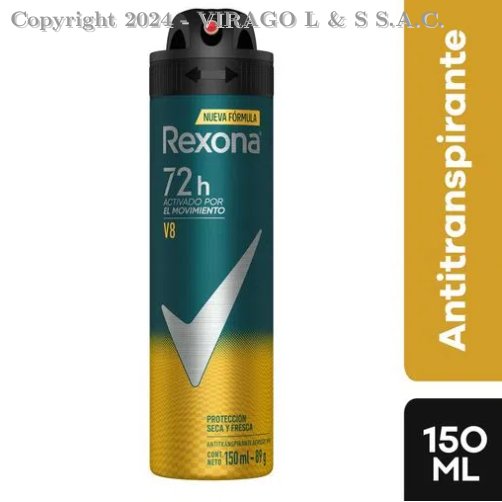 REXONA DEO AER V8 MENX150ML (AMARILLO)