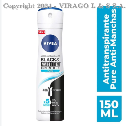 NIVEA DEO MEN SPRAY BLACK & WHITE INVISIBLE  150ML