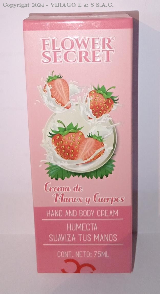 CREMA DE MANOS FLOWER SECRET FRESA X75ML