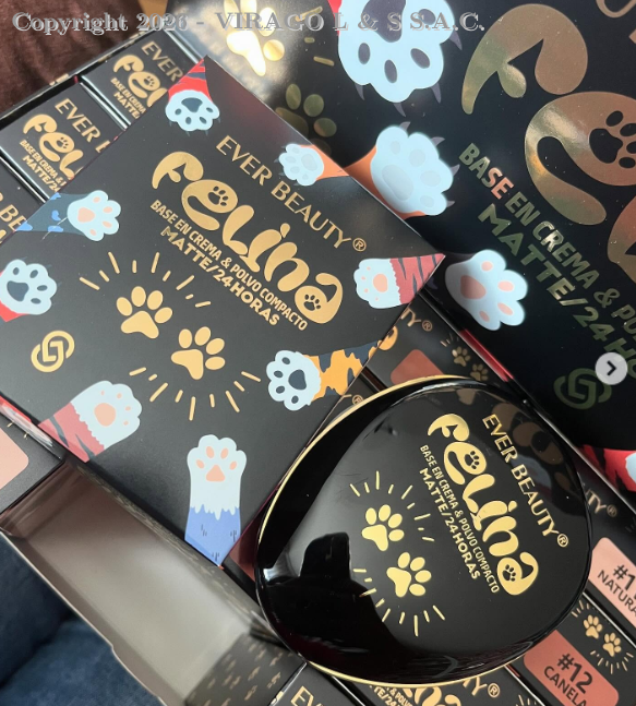 POLVO COMPACTO MAS ESPEJO EVER BEAUTY FELINO 