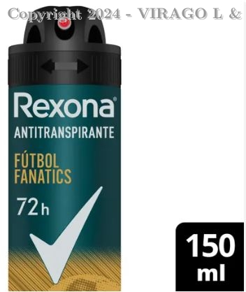 DESO. REXONA MUJER  72H FUTBOL FANATICAS EDICION FIFA 150ML