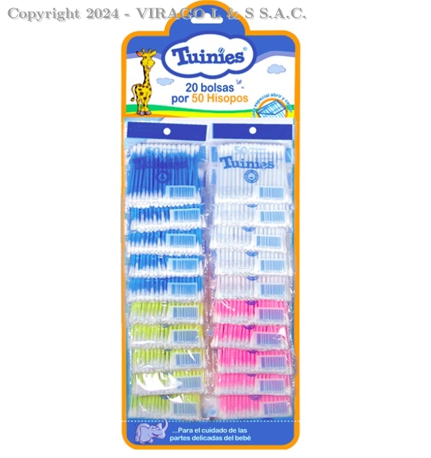HISOPO TUINIES TIRA 20 X 50 UN.