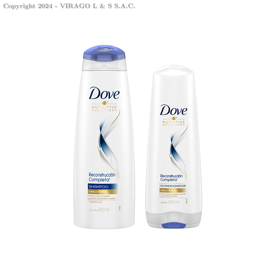 SHAMPOO DOVE RECONSTRUCCIÓN COMPLETA 400 + ACON 200