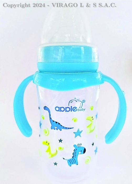 BIBERON APPLE PLASTICO BOCA ANCHA 9OZ