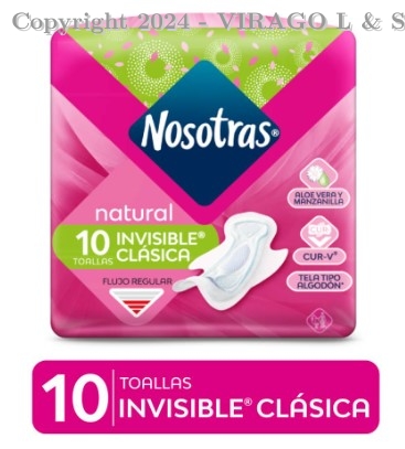 NOSOTRAS NATURAL ALAS TELA GEL X10UN