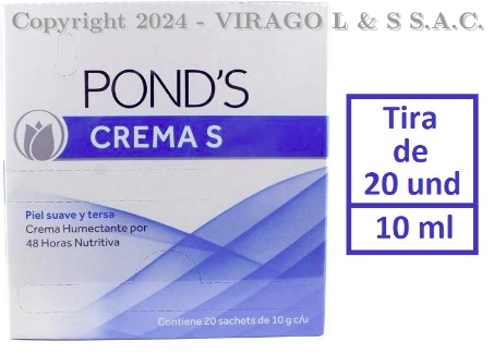 CREMA PONDS CREMA AZUL SACHET 20*10 GR CAJA