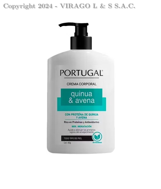 CREMA CORPORAL QUINUA Y AVENA 450 G