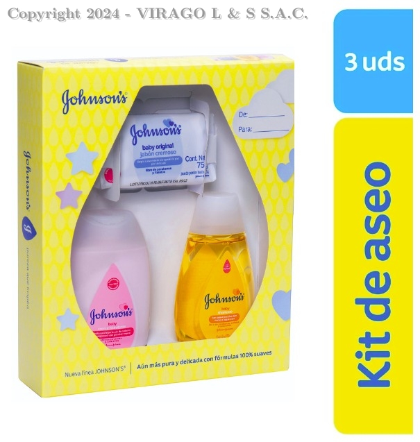 PACK JOHNSON BABY JB*75+SH*100ML+CRE-100ML (MEDIANO)