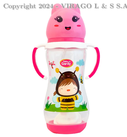 BIBERON BOCA ANCHA TAPA CARITA BABY GARDY 14OZ.