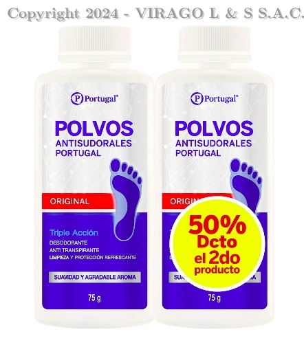 TALCO PORTUGAL 75 (ORIGINAL AZUL) 75G + 75G