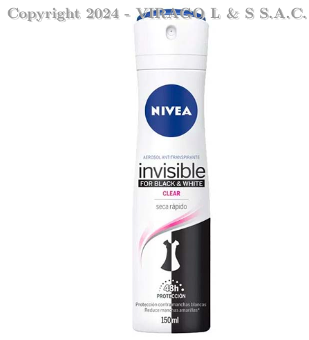 NIVEA WOMAN DEO SPRAY BLACK & WHITE  INVISIBLE 150ML