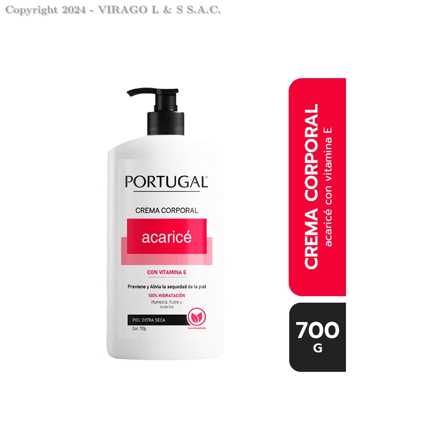 CREMA CORPORAL ACARICE 700 GR PORTUGAL